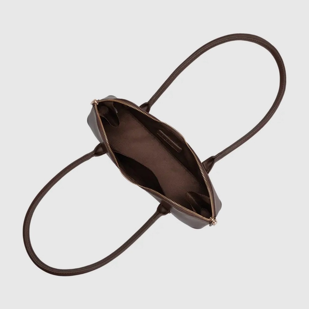 Melie Bianco Chocolate Brown Vegan Shoulder Bag NWT - Picture 3 of 4